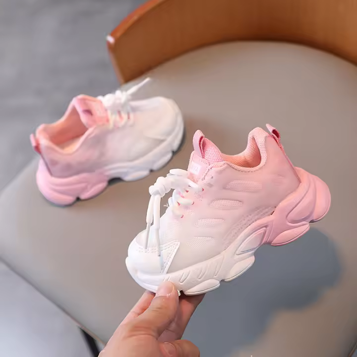 Zapatos Deportivos Para Niños Y Niñas Con Colores Gradiente Comodidad Suave Transpirables De Malla Moda Zapatillas Unisex Edad 1-3 Años - 1
