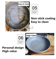 Wok De Cerámica No Adherente Duradera Para Sartén De Freír Con Inducción Y Gas Estilo De Cocina Eco-amigable Sin Tapa 28cm - details 16