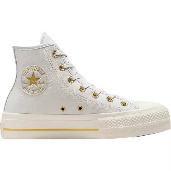 Zapatillas Converse Chuck Taylor Lift Hi Pla Blancas Dorado A08237C Mujer - 1