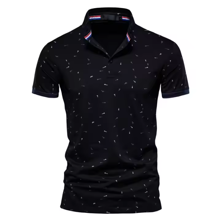 Supply camiseta POLO de algodón estampada camiseta de moda de manga corta - 1