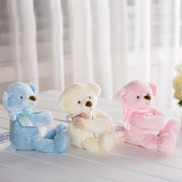 Oso De Peluche Grande Para Bebé En Rosa / Azul / Blanco Suave Y Suave 10 Pulgadas Para Niños Y Adultos - details 1
