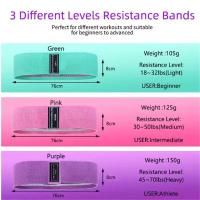 Banda De Resistencia De Tela Para Glúteos Y Piernas 3Pcs Ejercicio De Squat Y Estiramiento Elasticidad Para Gimnasio Y Yoga Equipo De Acondicionamiento Físico - details 0