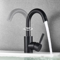 Grifo De Baño De Acero Inoxidable 304 Mezclador De Agua Caliente Y Fría Con Rotación De 360 Grados Monohandle Moderno - details 18