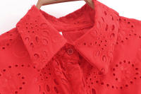 Vestido Largo De Estilo Europeo Y Americano Para Mujer Con Cinturón Y Bordado Manga Completa Moda De La Temporada De Otoño Ajustable Y Versátil - details 7