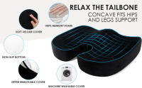 Cojín De Memoria De Espuma Para Viaje Soporte Coccyx U-Shaped Almohada Para Silla Cojín De Masaje Ortopédico Para Coche Y Oficina - details 1