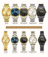 Reloj De Pulsera De Lujo Para Hombre OLEVS 5563 Acero Inoxidable Dorado Resistente Al Agua Calendario Doble Luminoso Estilo Formal - details 6