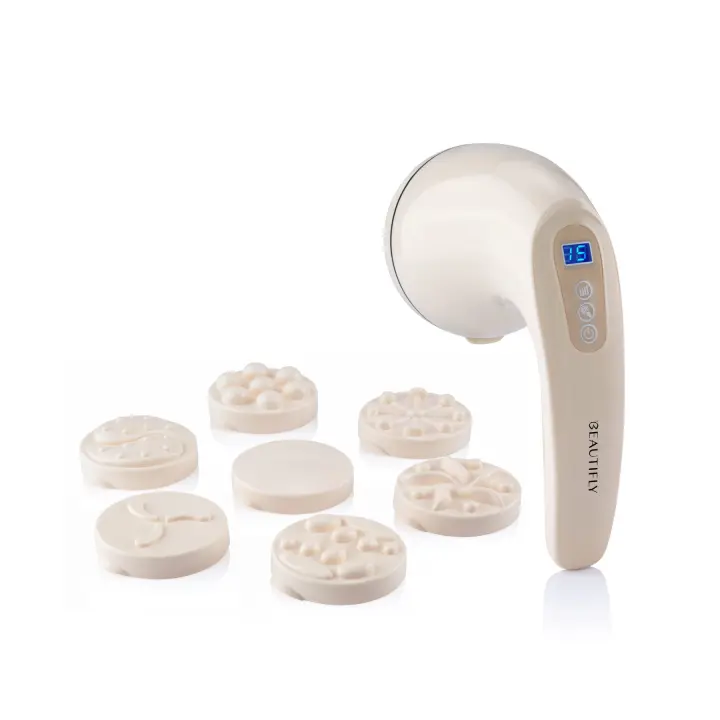 BEAUTIFLY - B-SKIN Masajeador Anticelulítico Eléctrico – Luz Térmica Roja, 8 Cabezales Intercambiables, 10 Niveles de Intensidad, Mejora la Circulación, Reduce Celulitis y Reafirma la Piel - 1
