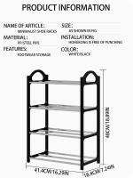 Estante De Zapatos De Acero Inoxidable Grueso Multifuncional Para Casa Y Dormitorio Almacenamiento Económico De Zapatos Con Capa - details 0