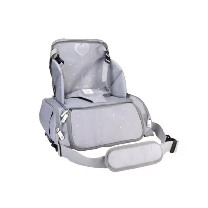 Trona de Viaje Asalvo - Bolso Sushi Gris - Comodidad y facilidad para comer con tu bebé fuera de casa - 1