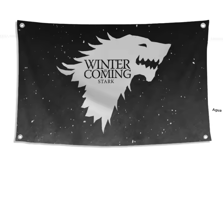 Bandera De Poliéster Stark Con Cuatro Agujeros Para Decoración Exterior Aesthetic Room Decor Material De Palo De Bambú - 1