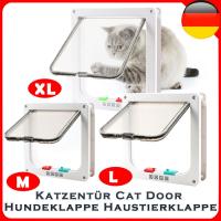 Puerta De Salida Para Perros Y Gatos Con Cerradura De Seguridad En 4 Direcciones Tamaño Transparente ABS Plástico Puerta Para Mascotas Seguridad Para Gatos Y Perros Pequeños - details 10