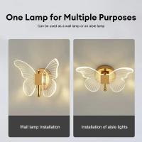 Lámpara De Pared Mariposa Luces Modernas Minimalistas Nórdicas Para Sala De Estar Dormitorio Pasillo LED Iluminación Interior - details 11