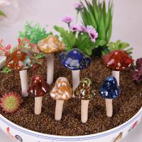 Juego De 4 Decoraciones De Jardín Coloridas En Cerámica Sombreros De Hongo Realistas No Desvanecientes Escultura De Toadstool - details 4