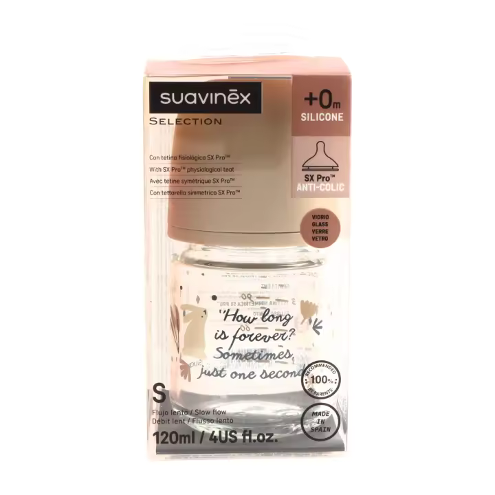 Biberon Suavinex Vidrio Silicona 120 ml - 1