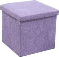 Taburete de almacenamiento plegable multifuncional de algodón y lino, caja de almacenamiento, caja de almacenamiento, taburete para cambiar zapatos, taburete de almacenamiento de tela, taburete para adultos, puede sentarse 35 * 35 * 38 cm, color mixto - details 5