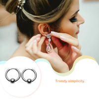 1 par de pendientes Unisex para Mujer, pendientes exquisitos de Maple inoxidable, joyería para Novias, Regalos para Posada, pendientes circulares de 12mm - details 2