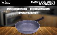 LA MOUSTACHE Sartén PIERRE de Aluminio Fundido con Revestimiento de Titanio para Todo Tipo de Cocinas - details 1