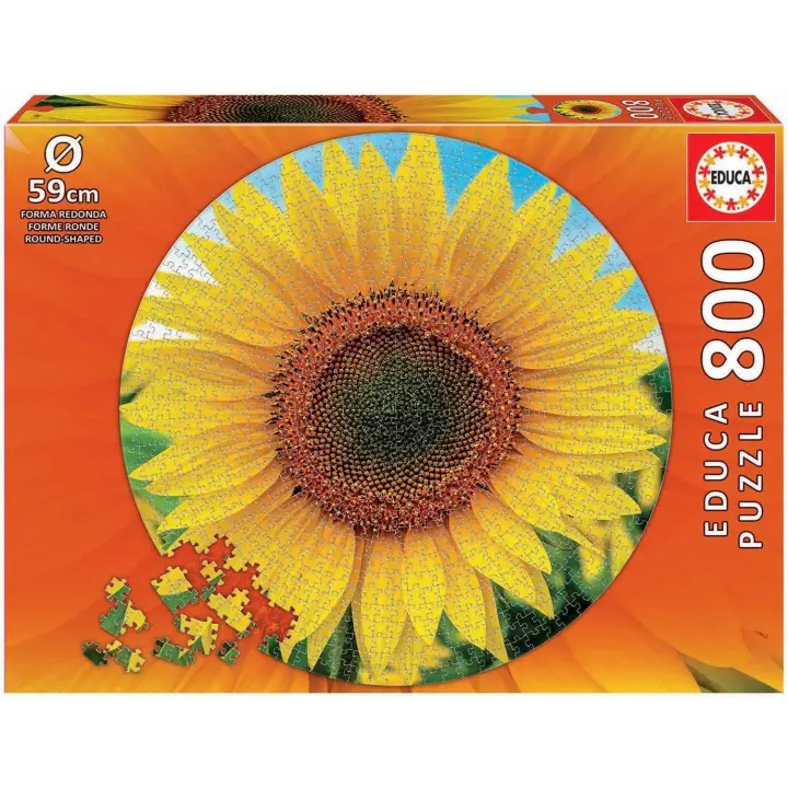 Educa - Round Girasol. Puzzle Redondo de 800 Piezas Educa 19034 - 1