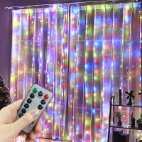 Cadena De Luces De Hilo De Cobre Con 600/300/200 LED Para Cortina USB Con Control Remoto Decoración Para Fiesta Boda Navidad 3*1-6*3M - details 0