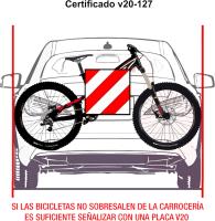 Señal V20 Homologada,Placa V20 Señal de Peligro Mercancía Sobresaliente,Placa de Carga Sobresaliente, ABS flexible, 50x50cm - details 5