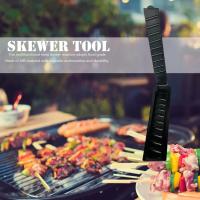 Barbacoa Skewers Kebab Maker Fila Única Herramientas Para Preparar BBQ Reutilizable Fácil De Usar Gadgets De Cocina Para Camping - details 4