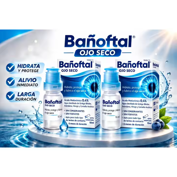 Pack 2 Unidades Bañoftal Ojo Seco 0,4% 10 Ml - 1