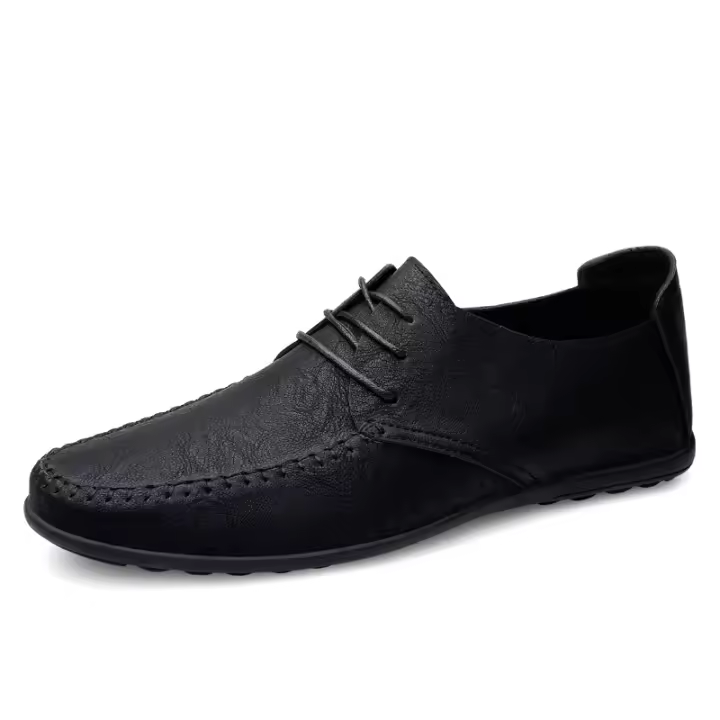 Zapatos De Cuero Para Hombre Con Suelas Suaves Versátiles Para Todas Las Estaciones Tallas Grandes Moda Casual Para Jóvenes Zapatos De Conducción - 1