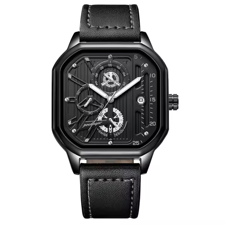 Nuevo reloj de cuarzo Yunda multifuncional, luminoso y resistente al agua para hombre. - 1