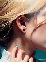 Pendientes de Acero Inoxidable con Zirconia Redonda 10 Pares para Hombres, 10 Pares para Mujeres, Joyería de Pendientes de Hiperbola Personalizada - details 3