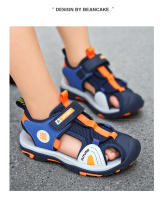 Sandalias De Playa Para Niños Verano 2024 Moda Antideslizante Suave Bajo La Piel Cuero Malla Cómodas Tallas 18-25 Unisex - details 3