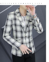 Chaleco a Cuadros Para Hombre Corte Ajustado Estilo Casual Business Moda Elegante Chaqueta De Alta Calidad Para Ocasiones Formales - details 7