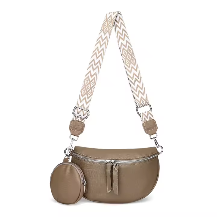 Bolso Cruzado de Cuero Genuino de Vaca de Lujo para Mujer - 1