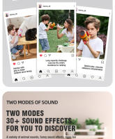 Trompeta Eléctrica Con 30 Sonidos De Animales Juguete Educativo Para Niñas Y Niños Instrumento Musical De Simulación De Llamadas Hornos - details 4