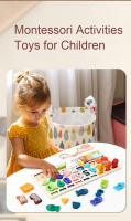 Juego De Pesca De Formas Montessori En Madera Bloques De Construcción Para Niños Educativo Jigsaw De Conteo Y Matemáticas - details 14