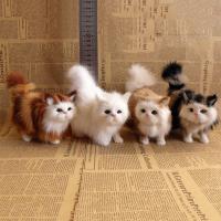 Juguete De Peluche Simulación De Gato Lindo Muñeco De Peluche Suave Para Niñas Y Niños Regalo De Cumpleaños O Día De San Valentín Animal Realista Modelo De Gata Para Niñas - details 0