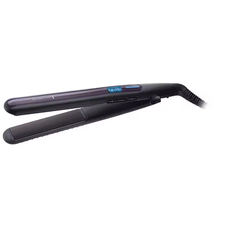 Remington Plancha de pelo Pro Sleek & Curl S6505  - cerámica, diseño curvo riza y alisa, placas de 110mm, hasta 230 ºC, función turbo y bloqueo - 1