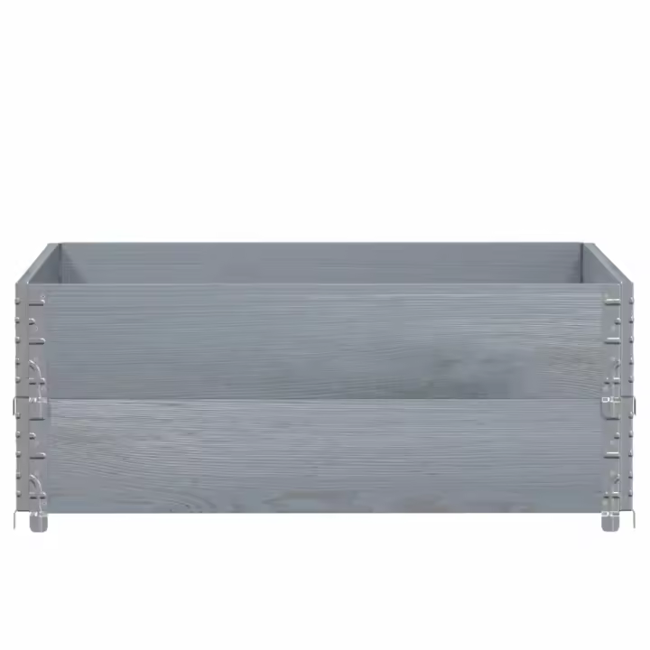 vidaXL Jardinera de madera maciza de pino 100x100 cm Color Marrón,  Negro,  Gris y mas - 1