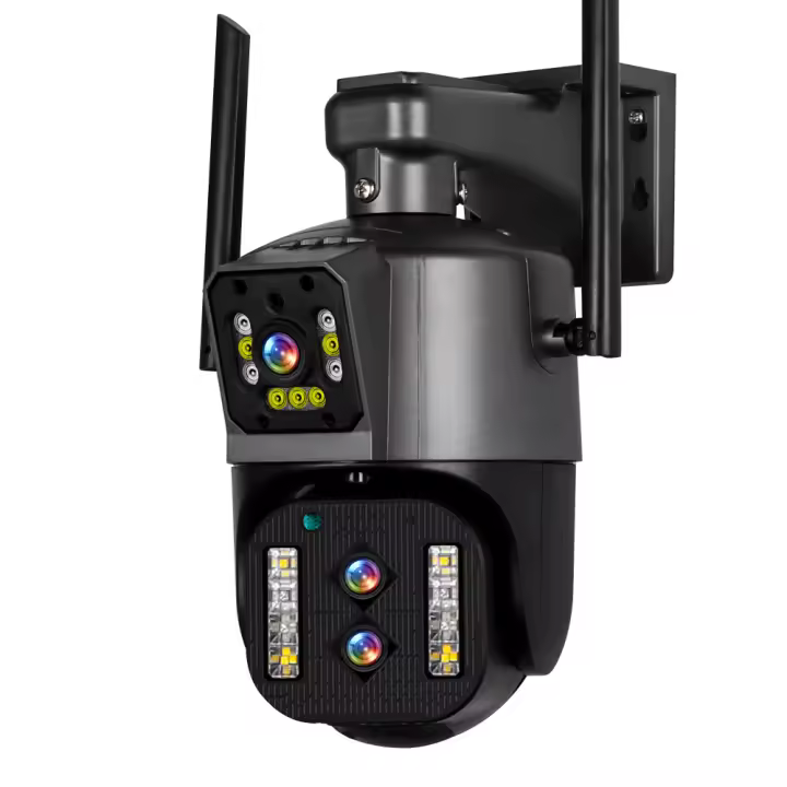 Cámara IP de 12 MP y 6 K para exteriores, WiFi, PTZ, tres lentes, pantalla dual, zoom óptico de 10X, seguimiento automático, cámara de seguridad CCTV impermeable - 1