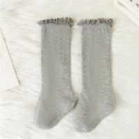 Calcetines Largos De Encaje Para Bebés Y Niñas Suaves Y Cómodos Para Todo El Año Calcetines De Algodón Con Volantes Para Niños Y Niñas De 0 a 5 Años - details 6