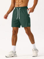 Shorts De Hombre Para Vacaciones De Playa Y Deporte Con Cintura Elástica Ajustable Y Secado Rápido Estilo Casual Verano - details 3