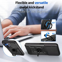 Funda para Xiaomi Redmi 15C Carcasa Cubierta de Cámara Deslizante, Anillo Soporte Silicona TPU Armor- Meloenvias - details 2