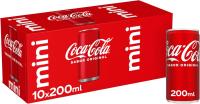 Coca-Cola Sabor Original-sabor zero  Refresco de cola - Pack 10 *2Mini Latas, 200 ml total 20lata - details 0