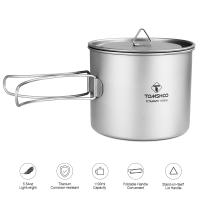 Tomshoo Taza De Titanio De 1100ml Para Camping Y Pícnic Con Tapa Vajilla De Camping Accesorios De Cocina Reutilizable - details 5