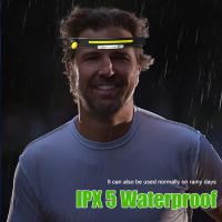 Linterna Frontal LED Recargable Con Sensor Y Batería Integrada Luz De Trabajo Super Brillante Torcha USB Para Camping Y Pesca Nocturna - details 4