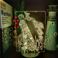 Lámpara LED 3D De Acrílico Berserk Guts Ilusión Anime Luz Nocturna Colorida USB Para Decoración De Habitación Infantil Regalos De Manga - details 11