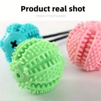 Juguete Interactivo Para Perros Con Ventosa Y Sonido Alimentos Durable Bola De Goma Para Entrenamiento Juego De Lógica Y Tirar - details 3