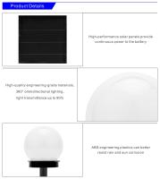 8pcs Luz Solar LED Para Jardín Lámpara De Suelo Redonda Impermeable Instalación En Suelo Iluminación Nocturna Para Paisaje Exterior - details 7