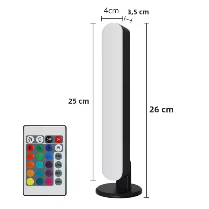 Barra De Luz LED De Decoración RGB Con Control Remoto Luz De Escritorio Para TV Juego Dormitorio Control Remoto Luz deStrip - 1