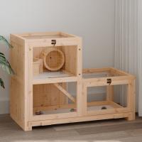 vidaXL Jaula para hámster madera maciza abeto 81x40x60 cm - details 1