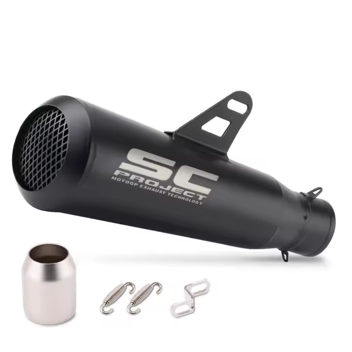 Escape de Silenciador de Motocicleta RESPRACE Universal Tubo de Escape Redondo para Yamaha - 1
